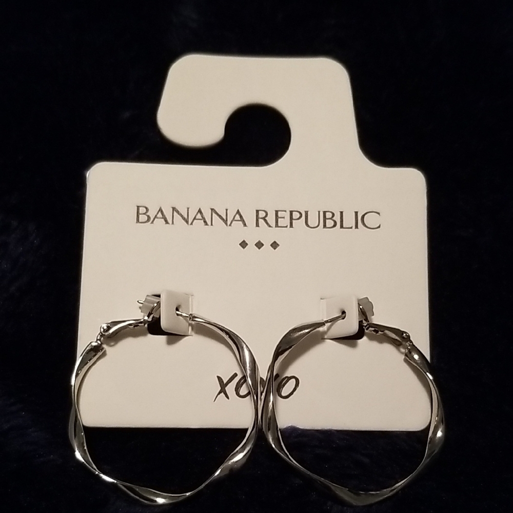 Banana Republic Silver Stud Earrings Minimalist Design